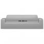 Preview: Stretch Sofahusse 3-Sitzer Grau Polyester-Jersey