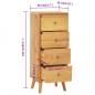 Preview: Kommode 40x30x100 cm Massivholz Teak