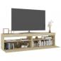 Preview: TV-Schränke 2 Stk. mit LED-Leuchten Sonoma-Eiche 75x35x40 cm