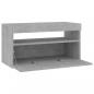 Preview: TV-Schrank mit LED-Leuchten Betongrau 75x35x40 cm