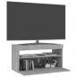 Preview: TV-Schrank mit LED-Leuchten Betongrau 75x35x40 cm