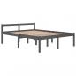 Preview: Seniorenbett Grau 150x200 cm Massivholz Kiefer