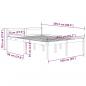 Preview: Seniorenbett Grau 150x200 cm Massivholz Kiefer