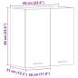 Preview: Hängeschrank Grau Sonoma 60x31x60 cm Holzwerkstoff