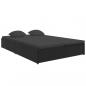 Preview: Sonnenliege mit Auflagen Poly Rattan Schwarz
