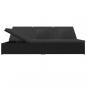 Preview: Sonnenliege mit Auflagen Poly Rattan Schwarz