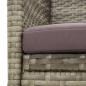 Preview: ARDEBO.de - Gartensofa 3-Sitzer mit Kissen Grau Poly Rattan
