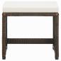 Preview: 9-tlg. Garten-Essgruppe mit Kissen Poly Rattan Braun