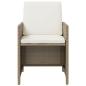 Preview: 9-tlg. Garten-Essgruppe mit Kissen Poly Rattan Beige