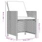 Preview: 5-tlg. Garten-Essgruppe mit Kissen Poly Rattan Schwarz