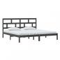 Preview: Massivholzbett Schwarz Kiefer 200x200 cm