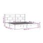 Preview: Massivholzbett Schwarz Kiefer 200x200 cm