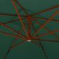 Preview: Ampelschirm mit Holzmast 400x300 cm Grün 