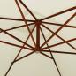 Preview: Ampelschirm mit Holzmast 400x300 cm Sandweiß 