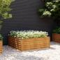 Preview: ARDEBO.de - Hochbeet 100x100x36 cm Cortenstahl