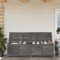 Preview: ARDEBO.de - Gartentruhe Anthrazit 198,5x50x56,5 cm Massivholz Tanne