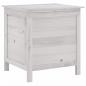 Preview: Gartentruhe Weiß 50x49x56,5 cm Massivholz Tanne