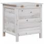 Preview: Gartentruhe Weiß 50x49x56,5 cm Massivholz Tanne