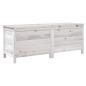 Preview: Gartentruhe Weiß 150x50x56,5 cm Massivholz Tanne