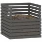 Preview: Komposter Grau 80x80x78 cm Massivholz Kiefer