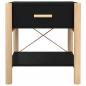 Preview: Nachttische 2 Stk. Schwarz 42x38x45 cm Holzwerkstoff