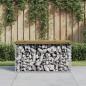 Preview: ARDEBO.de - Gartenbank aus Gabionen 83x44x42 cm Kiefernholz Imprägniert