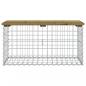Preview: Gartenbank aus Gabionen 83x44x42 cm Kiefernholz Imprägniert