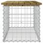 Preview: Gartenbank aus Gabionen 83x44x42 cm Kiefernholz Imprägniert