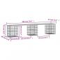 Preview: Gartenbank aus Gabionen 203x31x42 cm Massivholz Douglasie