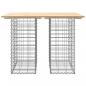Preview: Gartenbank aus Gabionen 100x70x72 cm Massivholz Kiefer