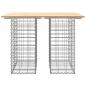 Preview: Gartenbank aus Gabionen 100x70x72 cm Massivholz Kiefer