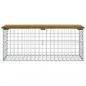 Preview: Gartenbank aus Gabionen 103x44x42 cm Kiefernholz Imprägniert