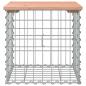 Preview: Gartenbank aus Gabionen 43x44x42 cm Massivholz Douglasie