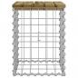 Preview: Gartenbank aus Gabionen 33x31x42 cm Kiefernholz Imprägniert