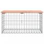 Preview: Gartenbank aus Gabionen 83x44x42 cm Massivholz Douglasie
