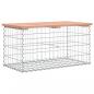 Preview: Gartenbank aus Gabionen 83x44x42 cm Massivholz Douglasie