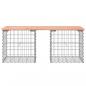Preview: Gartenbank aus Gabionen 103x44x42 cm Massivholz Douglasie
