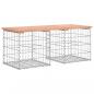 Preview: Gartenbank aus Gabionen 103x44x42 cm Massivholz Douglasie