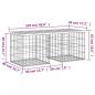 Preview: Gartenbank aus Gabionen 103x44x42 cm Massivholz Douglasie