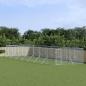 Preview: ARDEBO.de - Outdoor-Hundezwinger Silbern 4x16x2 m Verzinkter Stahl
