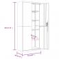 Preview: Aktenschrank Schwarz 90x40x200 cm Stahl
