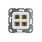 Preview: Gira Einsatz Modular Jack RJ45 Cat. 6A 10 GB Ethernet 4fach Schneidklemmtechnik, Reinweiß glänzend (569903)