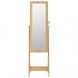 Preview: Schmuckschrank mit Spiegel & LED-Beleuchtung Freistehend