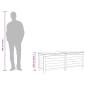 Preview: Gartentruhe Braun 150x50x56,5 cm Massivholz Tanne