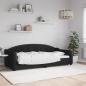 Preview: ARDEBO.de - Tagesbett Schwarz 90x200 cm Stoff