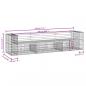 Preview: Gartenbank aus Gabionen 287x71x65,5 cm Massivholz Kiefer