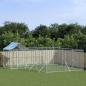 Preview: ARDEBO.de - Outdoor-Hundezwinger mit Dach Silbern 6x6x2,5m Verzinkter Stahl