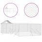 Preview: Outdoor-Hundezwinger mit Dach Silbern 6x6x2,5m Verzinkter Stahl