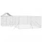 Preview: Outdoor-Hundezwinger mit Dach Silbern 6x6x2,5m Verzinkter Stahl