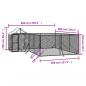 Preview: Outdoor-Hundezwinger mit Dach Silbern 6x6x2,5m Verzinkter Stahl